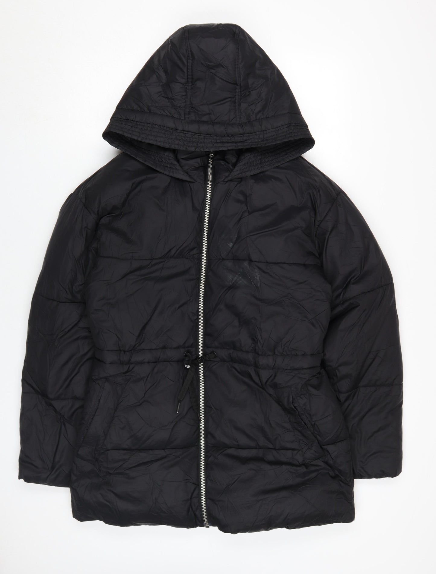 Vero Moda Women's Black Hooded Puffer Jacket Size 8