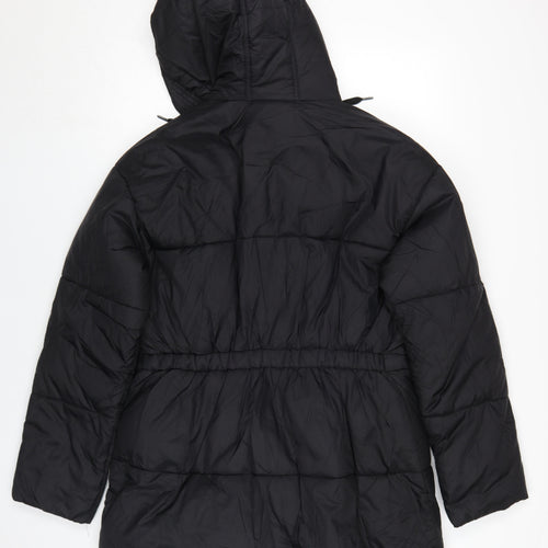 Vero Moda Women's Black Hooded Puffer Jacket Size 8