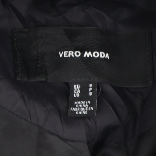 Vero Moda Women's Black Hooded Puffer Jacket Size 8