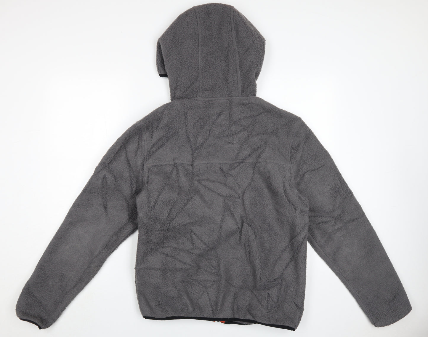 Crosshatch Men's Grey Hooded Fleece Jacket Small
