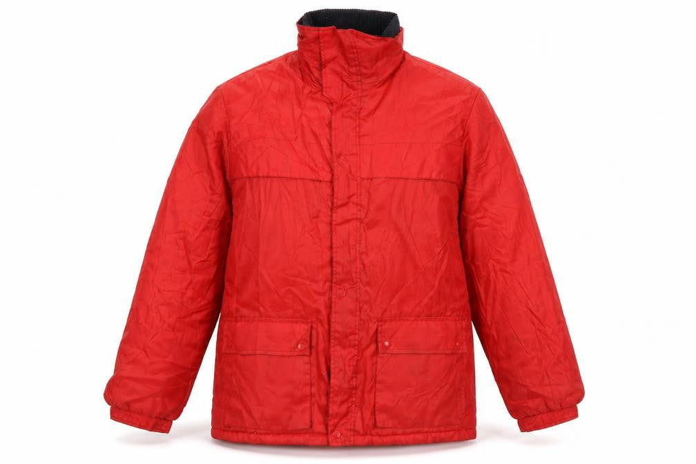 Front view of Discovery World Cruises Red Men's Puffer Jacket M