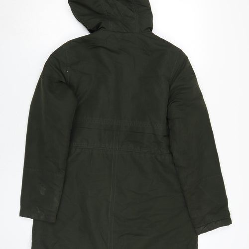 Avenue Women's Green Parka Coat Size 8 with Hood