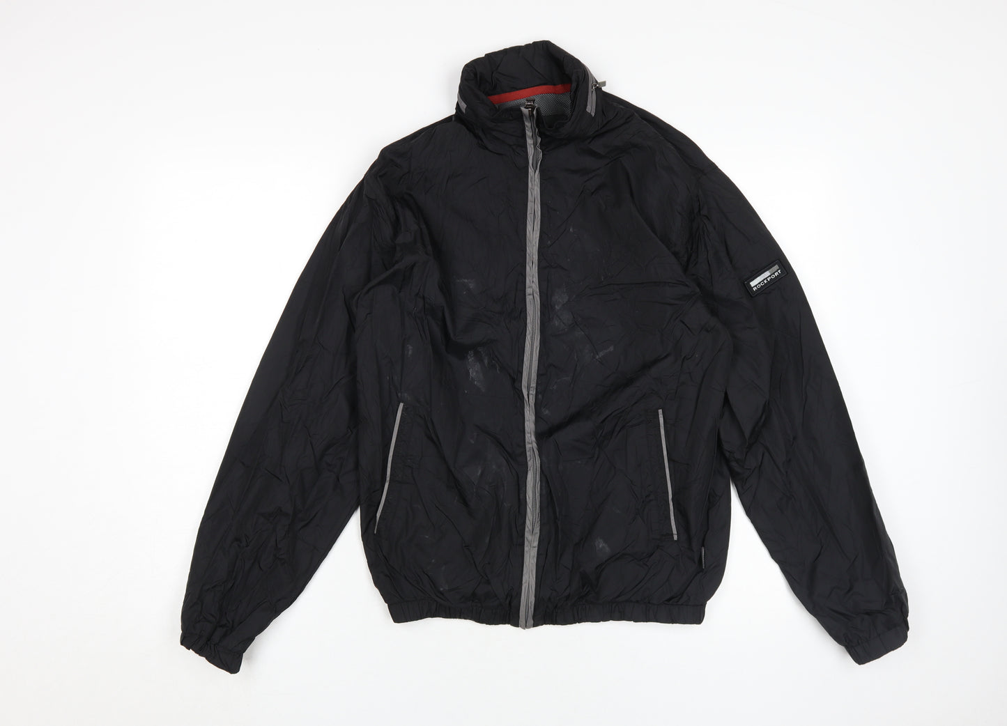 Rockport Men's Black Windbreaker Jacket S Casual