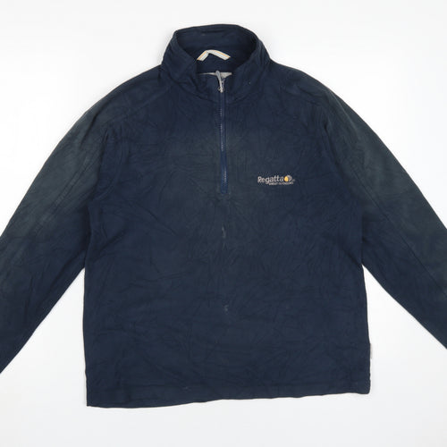 Regatta Men's Blue 1/4 Zip Fleece Sweatshirt S