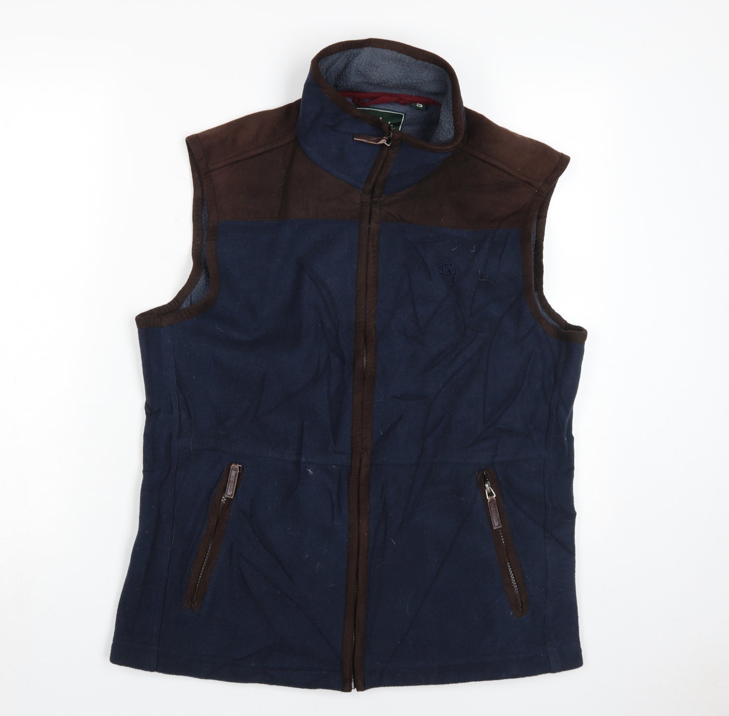 Rydale Men's Blue Fleece Waistcoat S - Zipped Pockets
