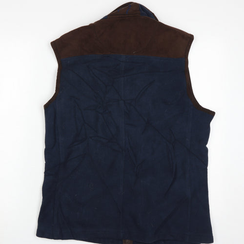 Rydale Men's Blue Fleece Waistcoat S - Zipped Pockets