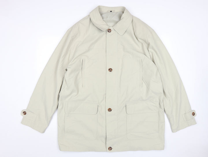 BHS Mens Beige Mid-Length Coat Size L