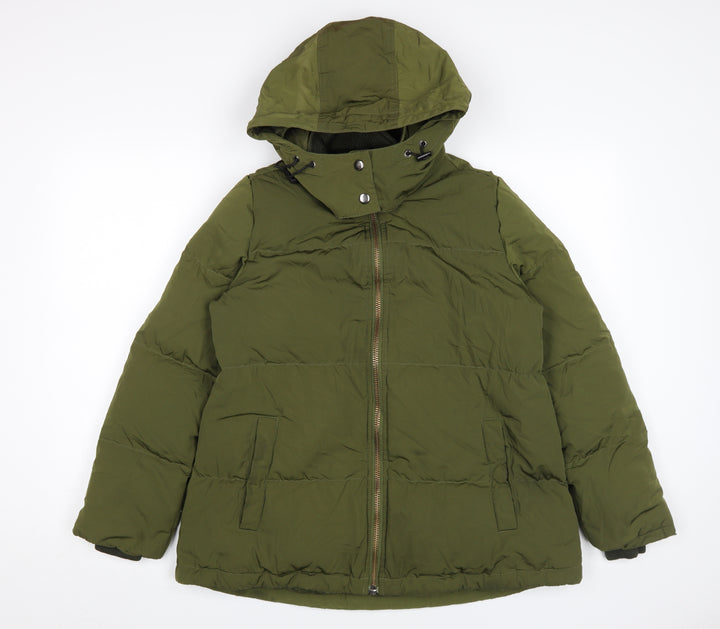 Madewell Women's XS Green Puffer Jacket Hooded
