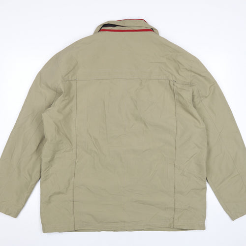 Greenwoods Men's Beige Jacket L with Full Zip and Pockets