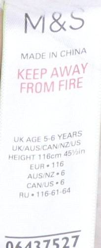 Marks and Spencer Girls Ivory Puffer Jacket 5-6Y