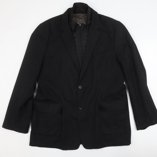 s.Oliver Men's Black Blazer 48R Single-Breasted