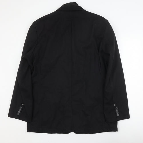 s.Oliver Men's Black Blazer 48R Single-Breasted