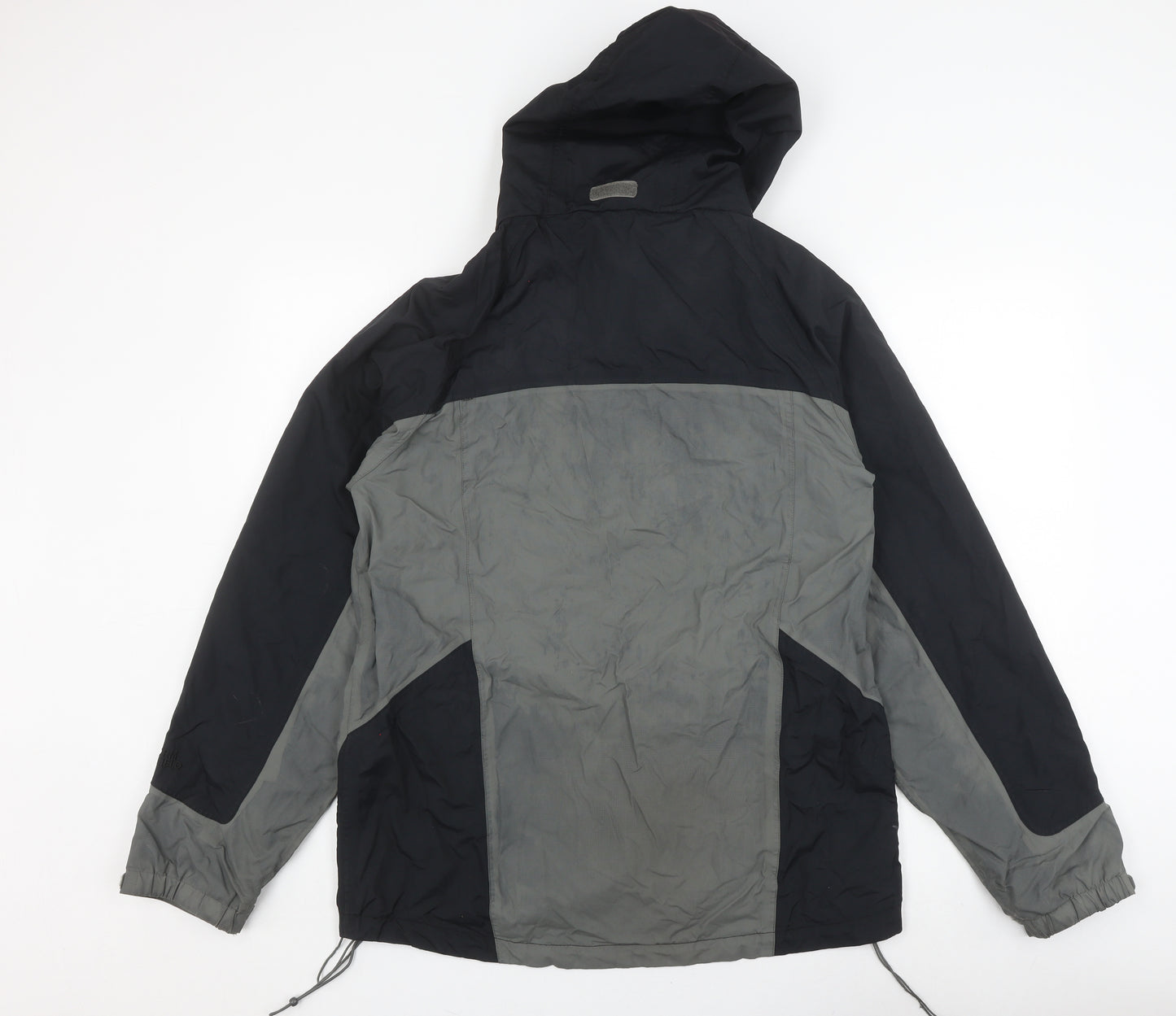 Peter Storm Men's Black Grey Hooded Rain Coat S