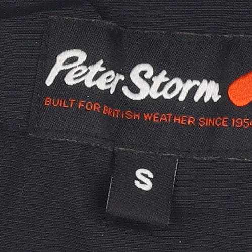 Peter Storm Men's Black Grey Hooded Rain Coat S