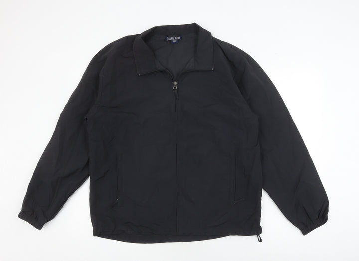 Lands' End Men's Black Windbreaker Jacket M