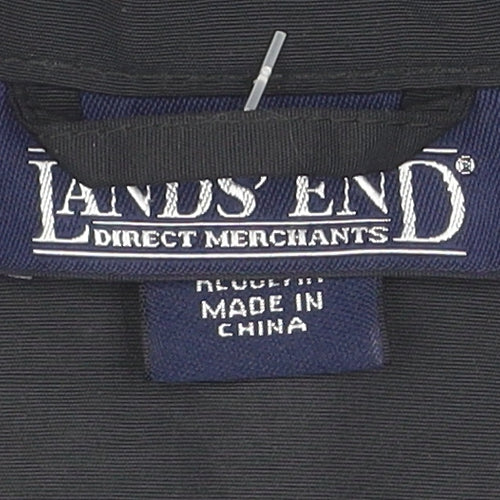 Lands' End Men's Black Windbreaker Jacket M