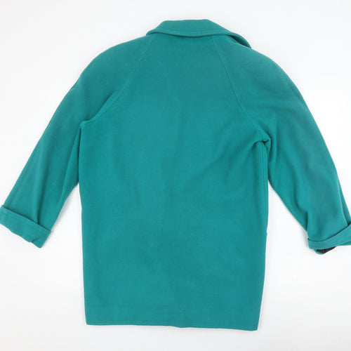 Rodier Women's Green Wool Cashmere Mid-Length Coat