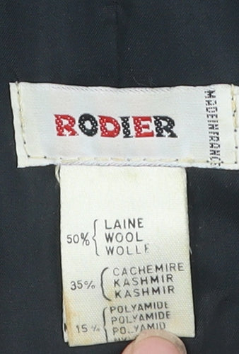 Rodier Women's Green Wool Cashmere Mid-Length Coat