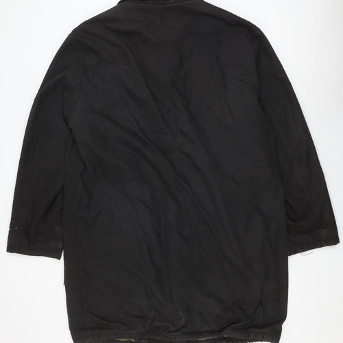 Bugatti Unisex Black Mid-Length Overcoat, Size 18