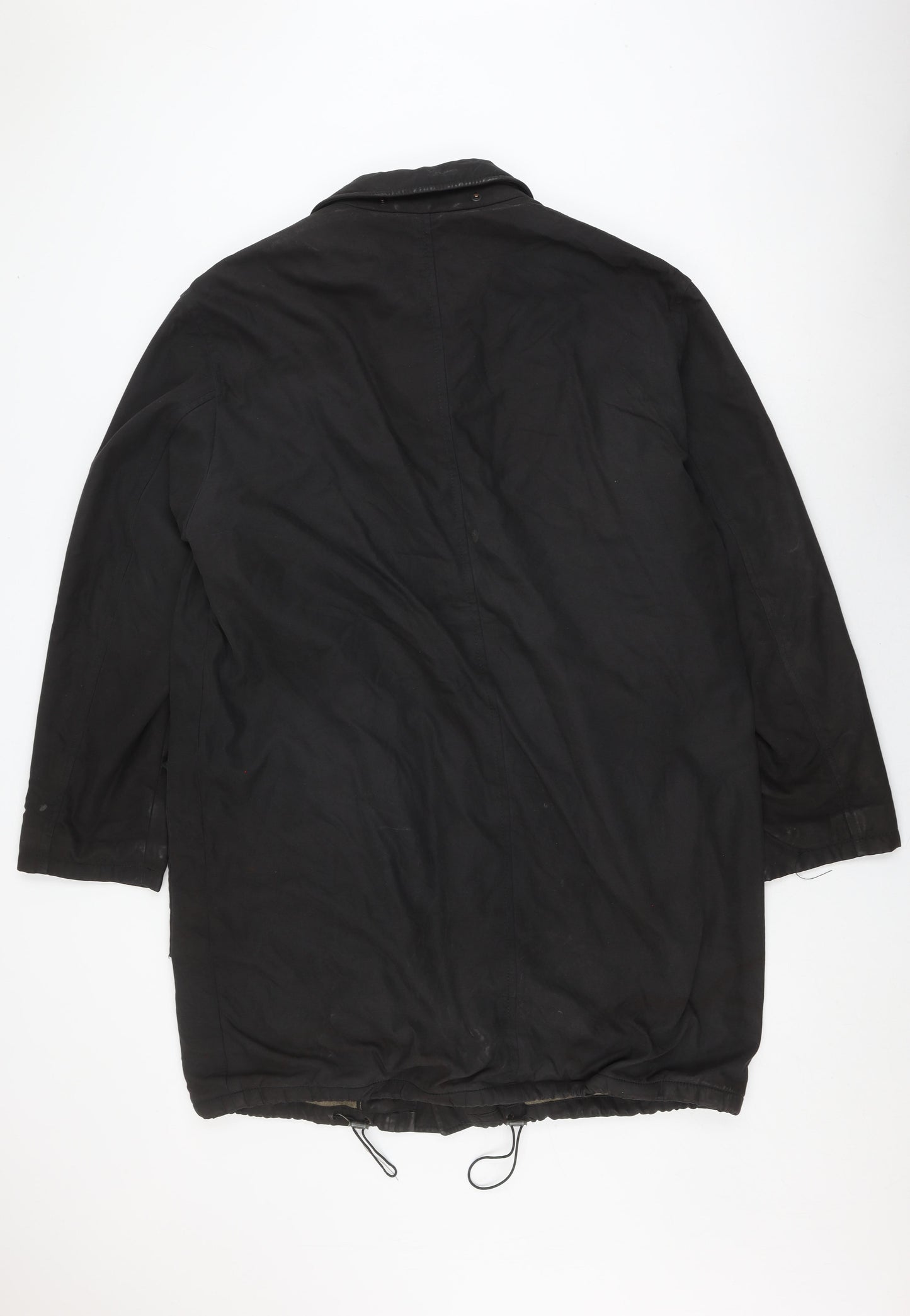 Bugatti Unisex Black Mid-Length Overcoat, Size 18