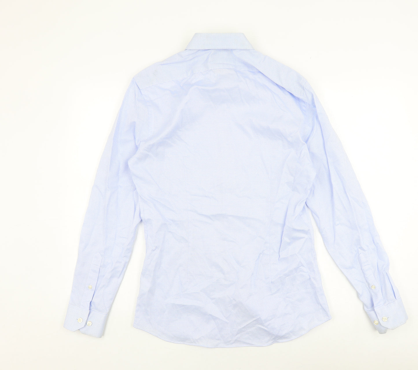 Moss London Men's Slim Fit Blue Shirt