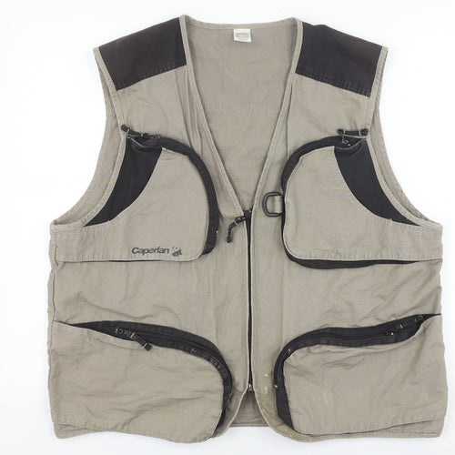 Caperlan Men's Beige XL Zipped Waistcoat