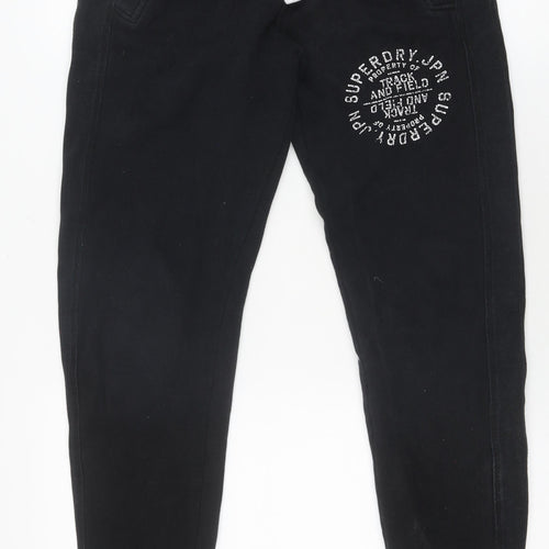Superdry Men's Black Jogger Trousers S Gym Casual