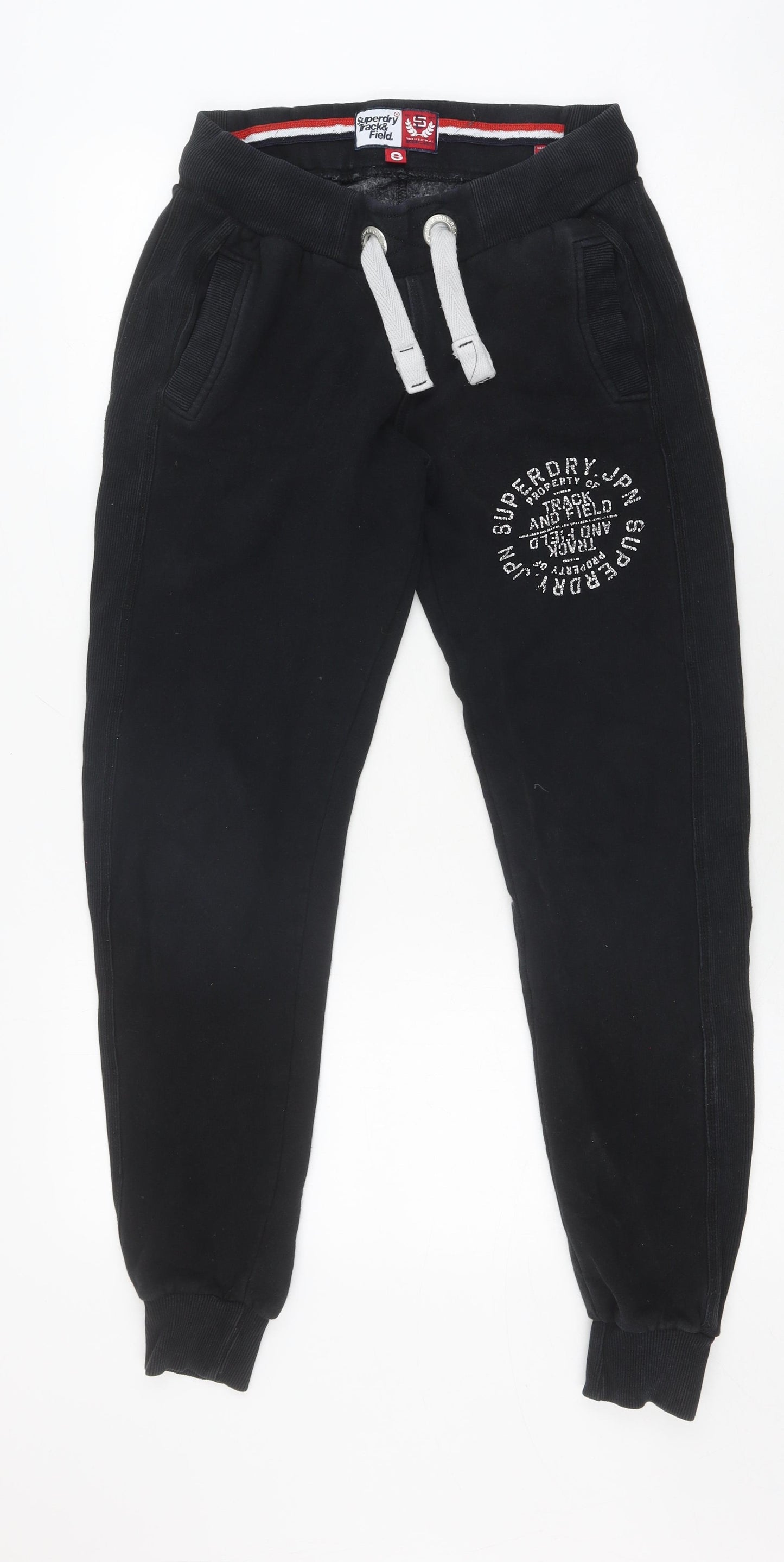 Superdry Men's Black Jogger Trousers S Gym Casual