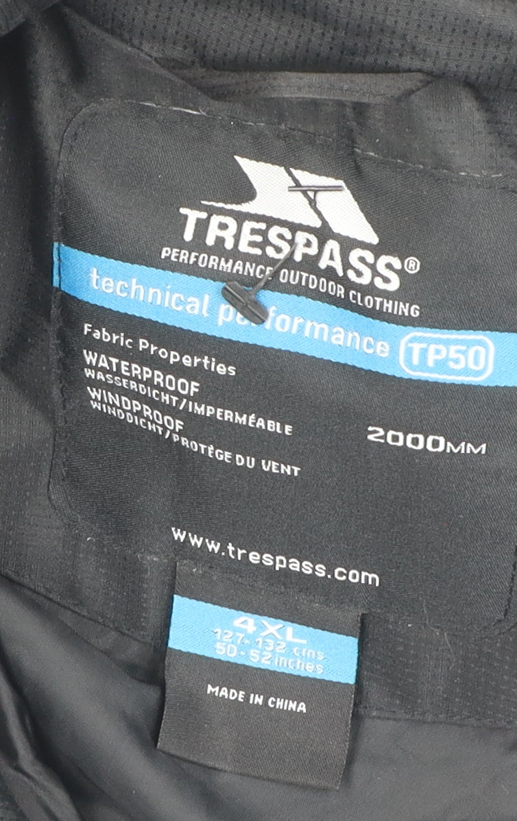 Trespass Men's Black 4XL Puffer Waistcoat, Waterproof