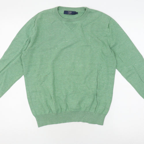 J.Crew Men's Green Pullover Sweatshirt, Size S, Cotton
