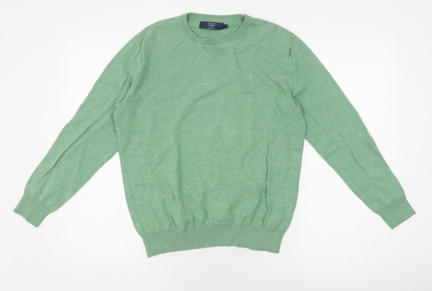 J.Crew Men's Green Pullover Sweatshirt, Size S, Cotton