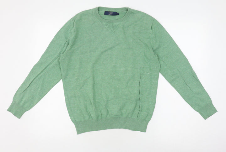 J.Crew Men's Green Pullover Sweatshirt, Size S, Cotton