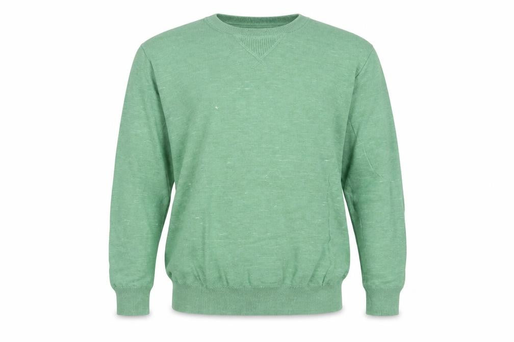 Front view of J.Crew Men's Green Pullover Sweatshirt, size S, Cotton