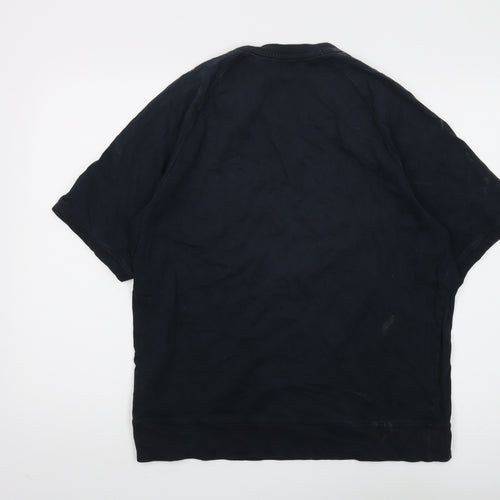 Converse Men's Black Cotton Logo T-Shirt - Size S