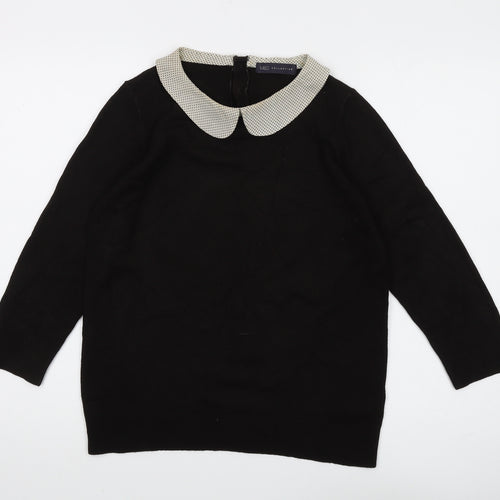 Marks and Spencer Women's Black Collared Pullover, Size 12