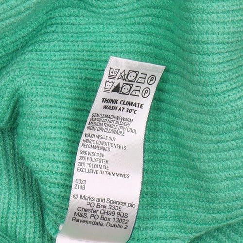 Marks and Spencer Women's Green Pullover Jumper XL