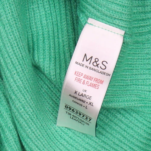 Marks and Spencer Women's Green Pullover Jumper XL