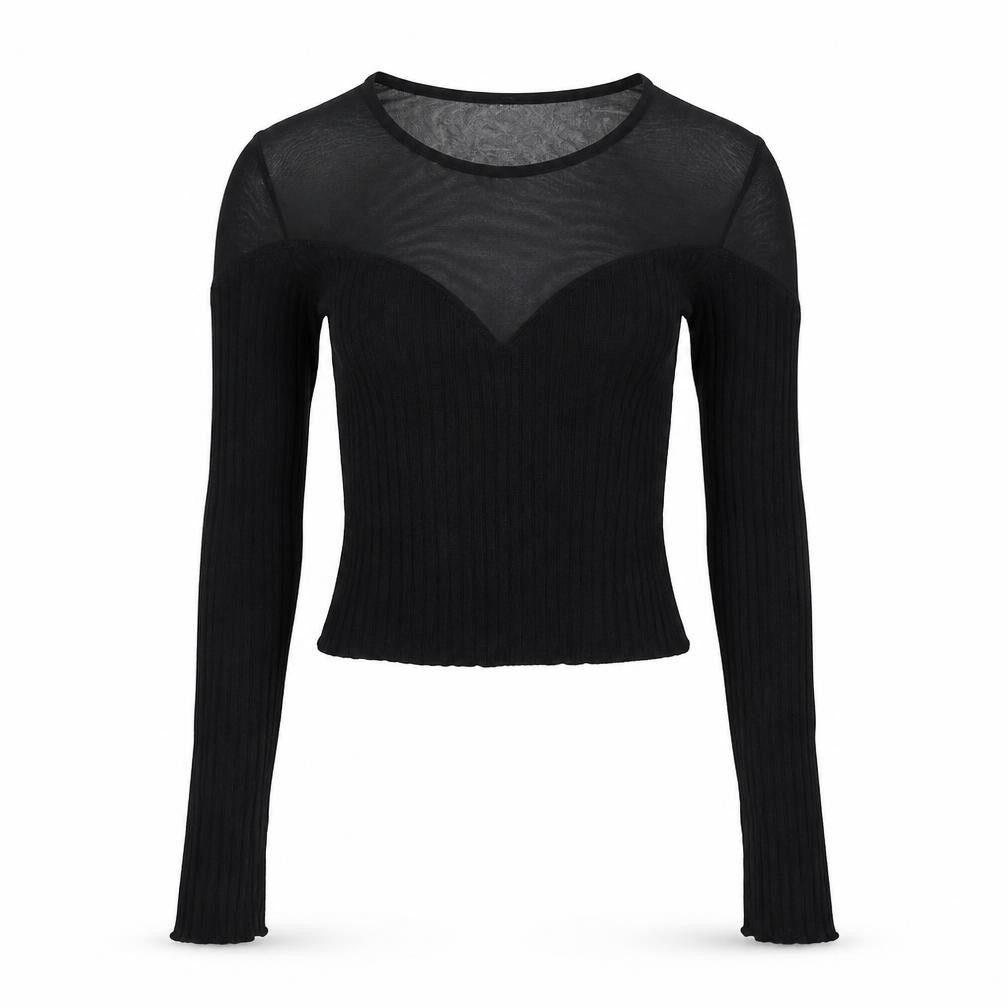 Front view of Zara Women's Black Slim jumper, size S