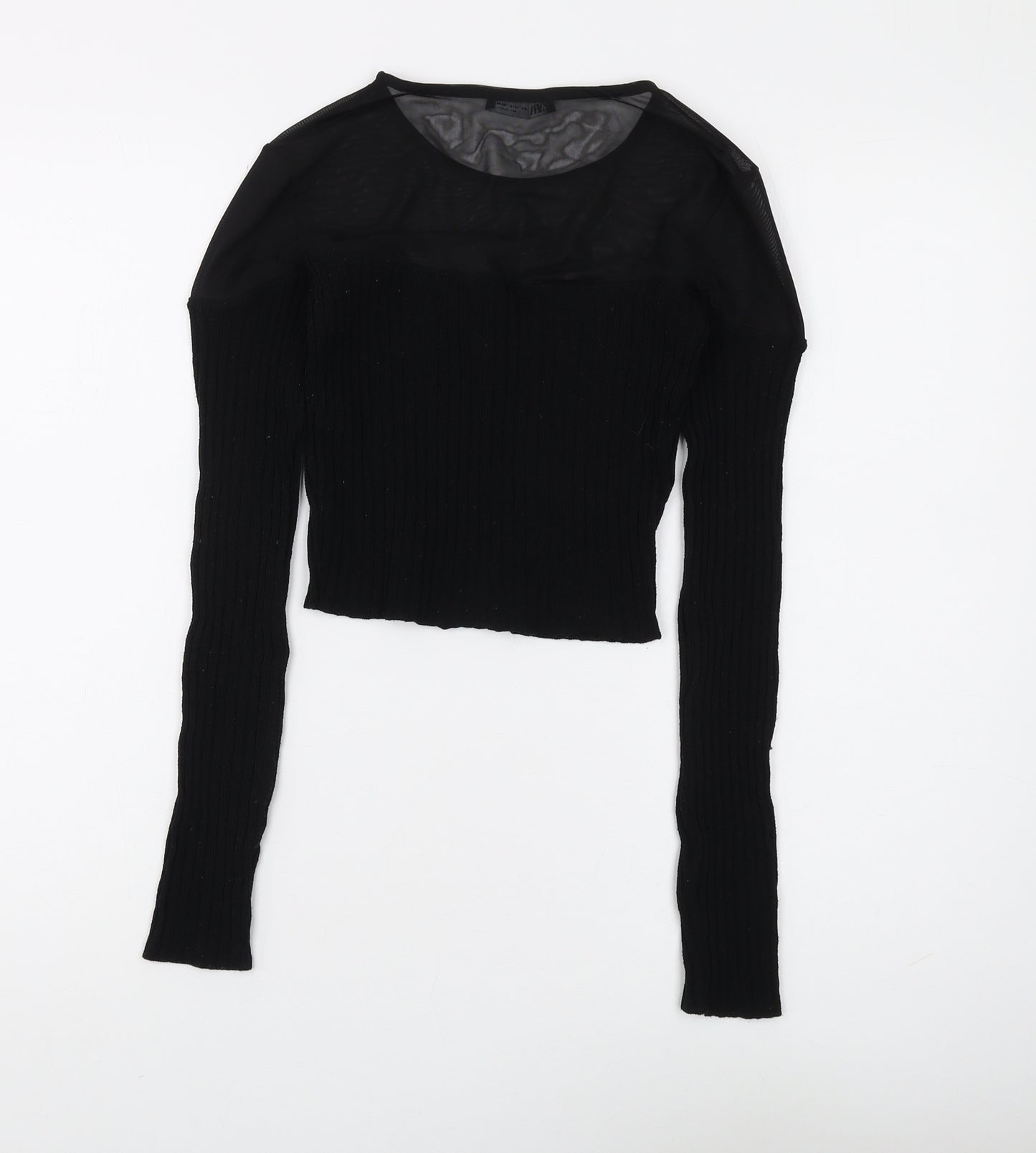 Zara Women's Black Slim Pullover Jumper Size S