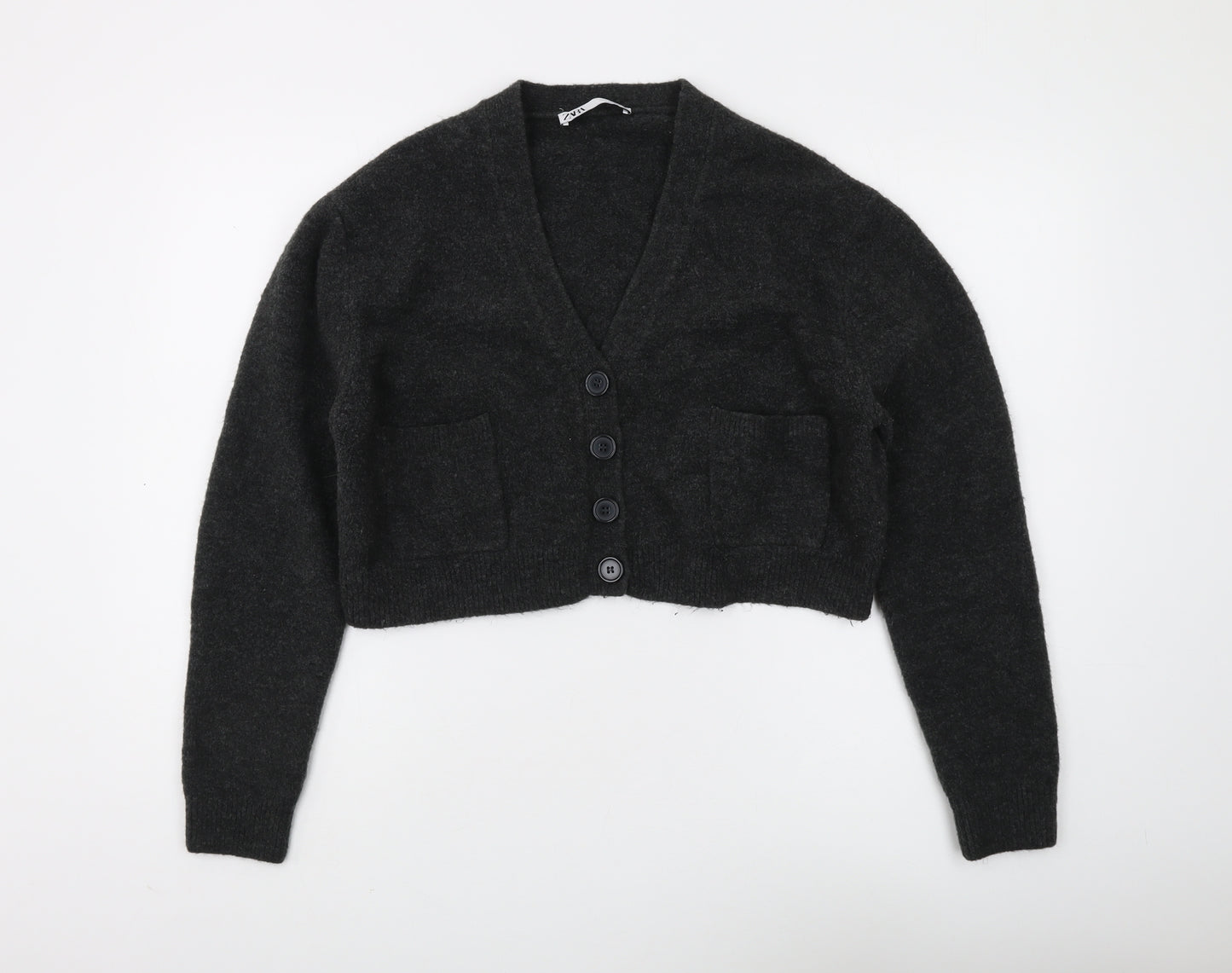 Zara Women's Black Cardigan Size L V-Neck