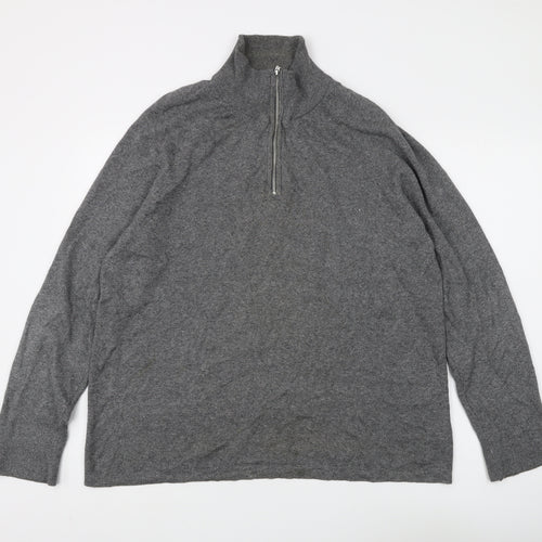 H&M Grey Men's XL High Neck Pullover Jumper