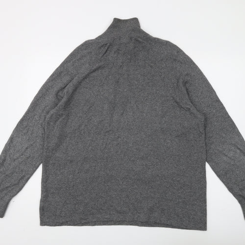 H&M Grey Men's XL High Neck Pullover Jumper