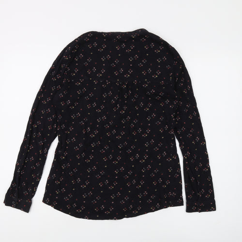 Marks and Spencer Women's Black Floral Blouse 10
