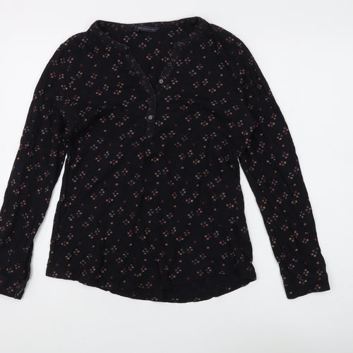 Marks and Spencer Women's Black Floral Blouse 10