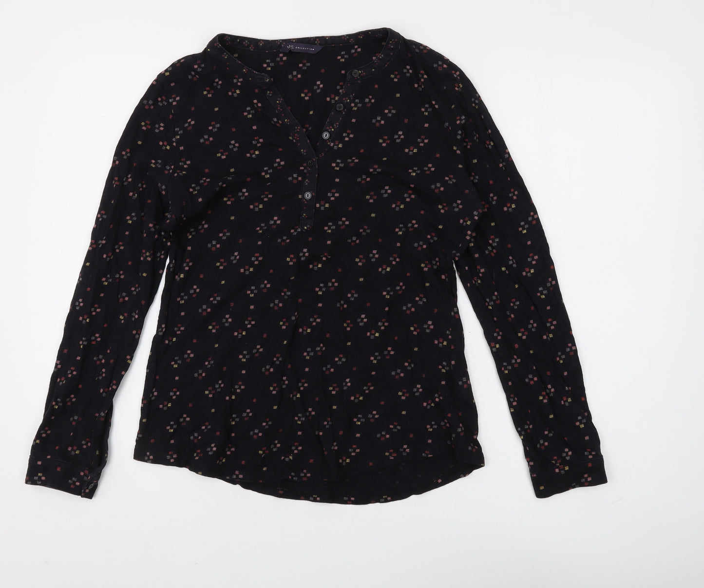 Marks and Spencer Women's Black Floral Blouse 10