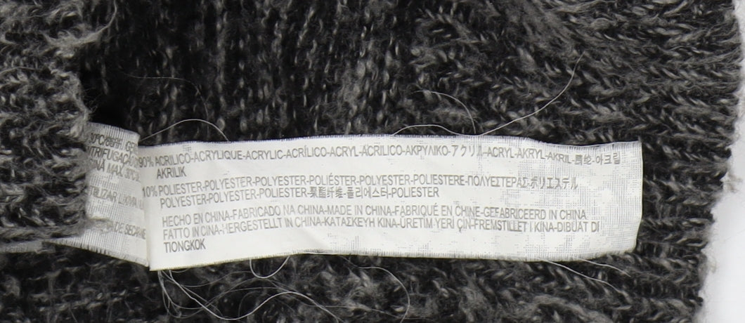 Bershka Women's Black Cardigan M Open-Knit V-Neck