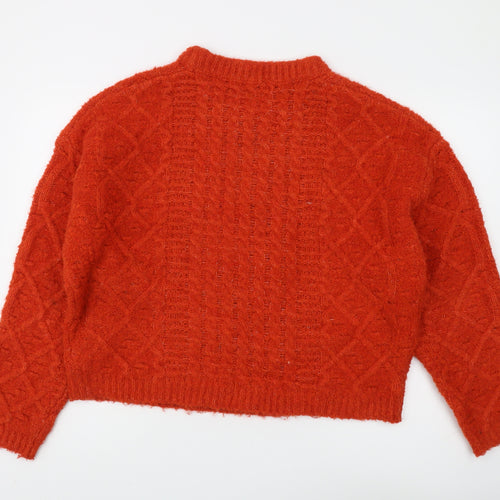 Topshop Women's Red Crew Neck Pullover Jumper - M