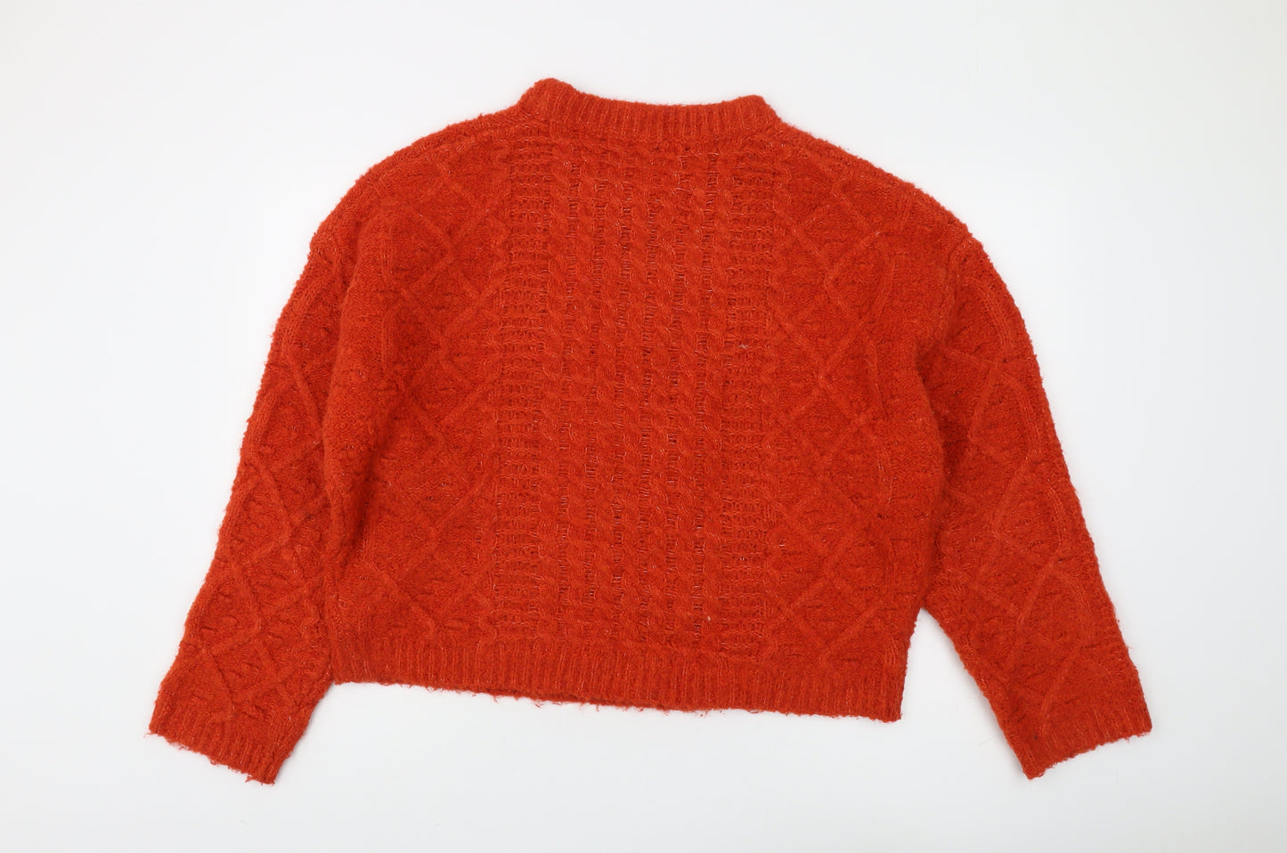 Topshop Women's Red Crew Neck Pullover Jumper - M