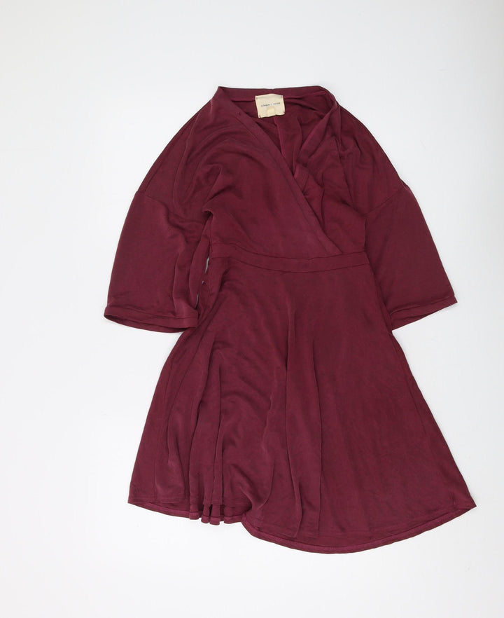 Silence + Noise Women's Red Wrap Dress