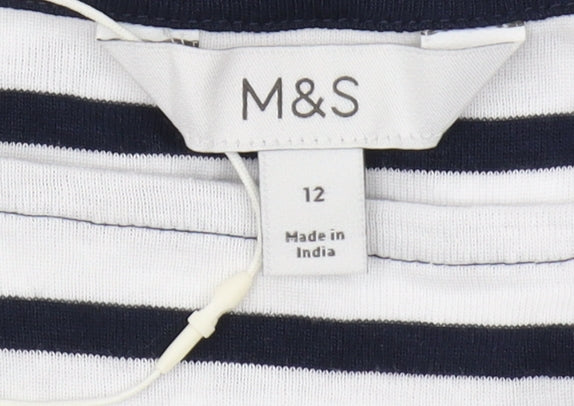 Marks and Spencer Women’s Striped 3/4 Sleeve T-Shirt
